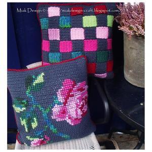 Crochet Cushion Covers With Rose Embroidery And..